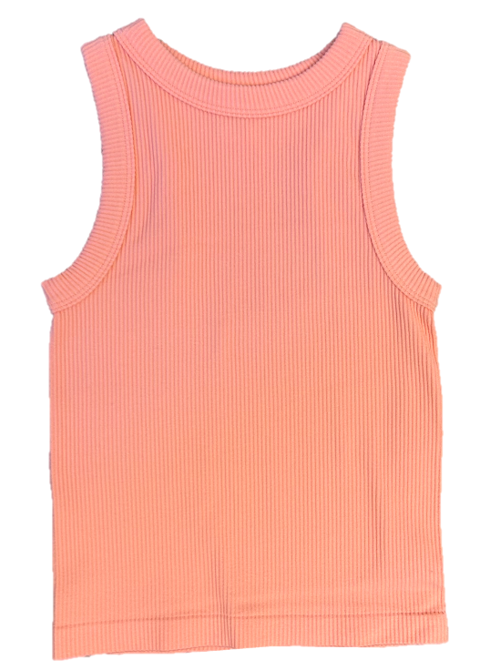 High Neck Ribbed Tank
