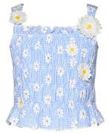 DAISY PRINT SMOCKED TOP