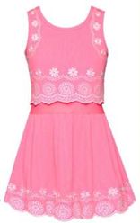 EMBROIDERED RIB TWOFER DRESS