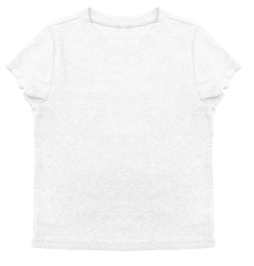 Juniors Rib SS Crew Neck Top