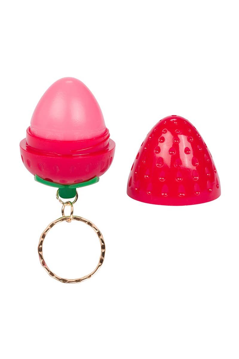 Strawberry Lip Balm Keychain