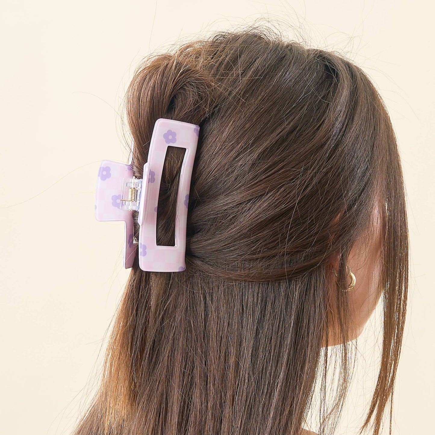 Claw Clip-Check Purple