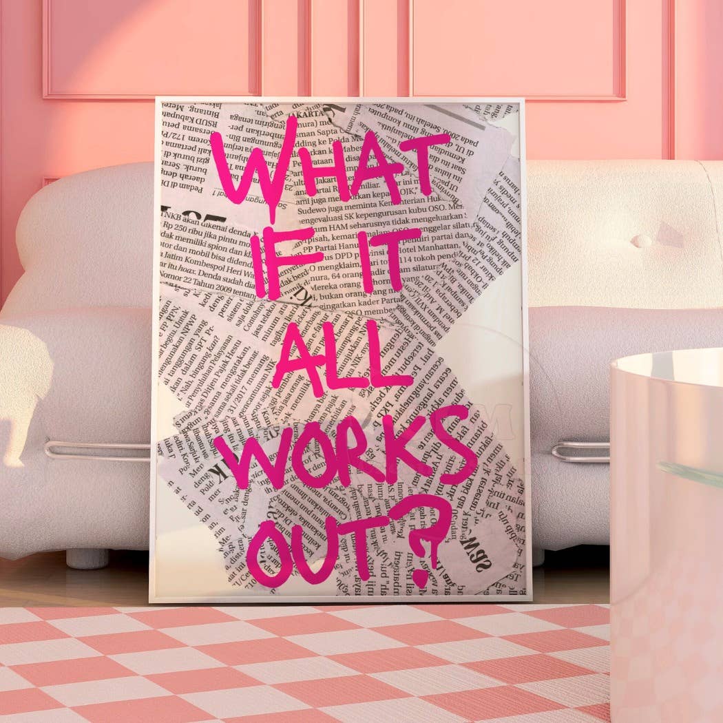What If It All Works Out Trendy Retro Newspaper Print