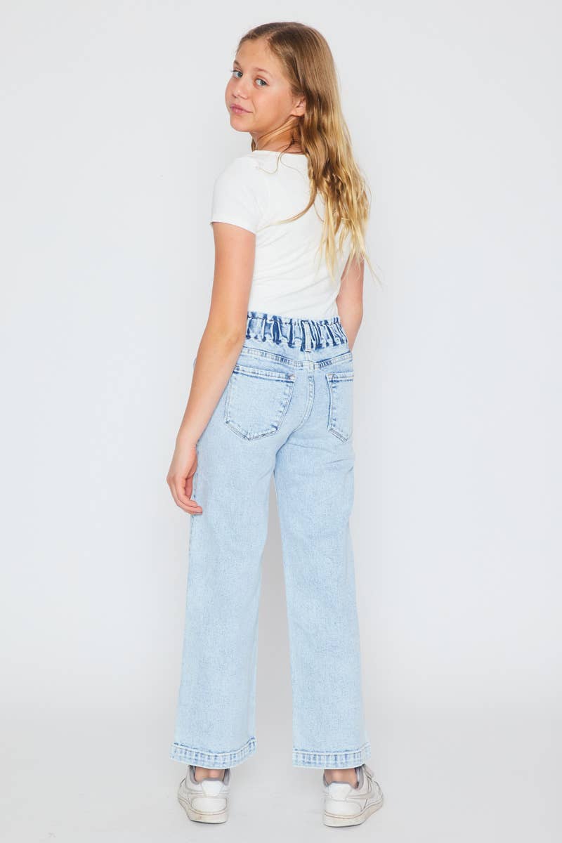 Lt Stone high rise wide leg