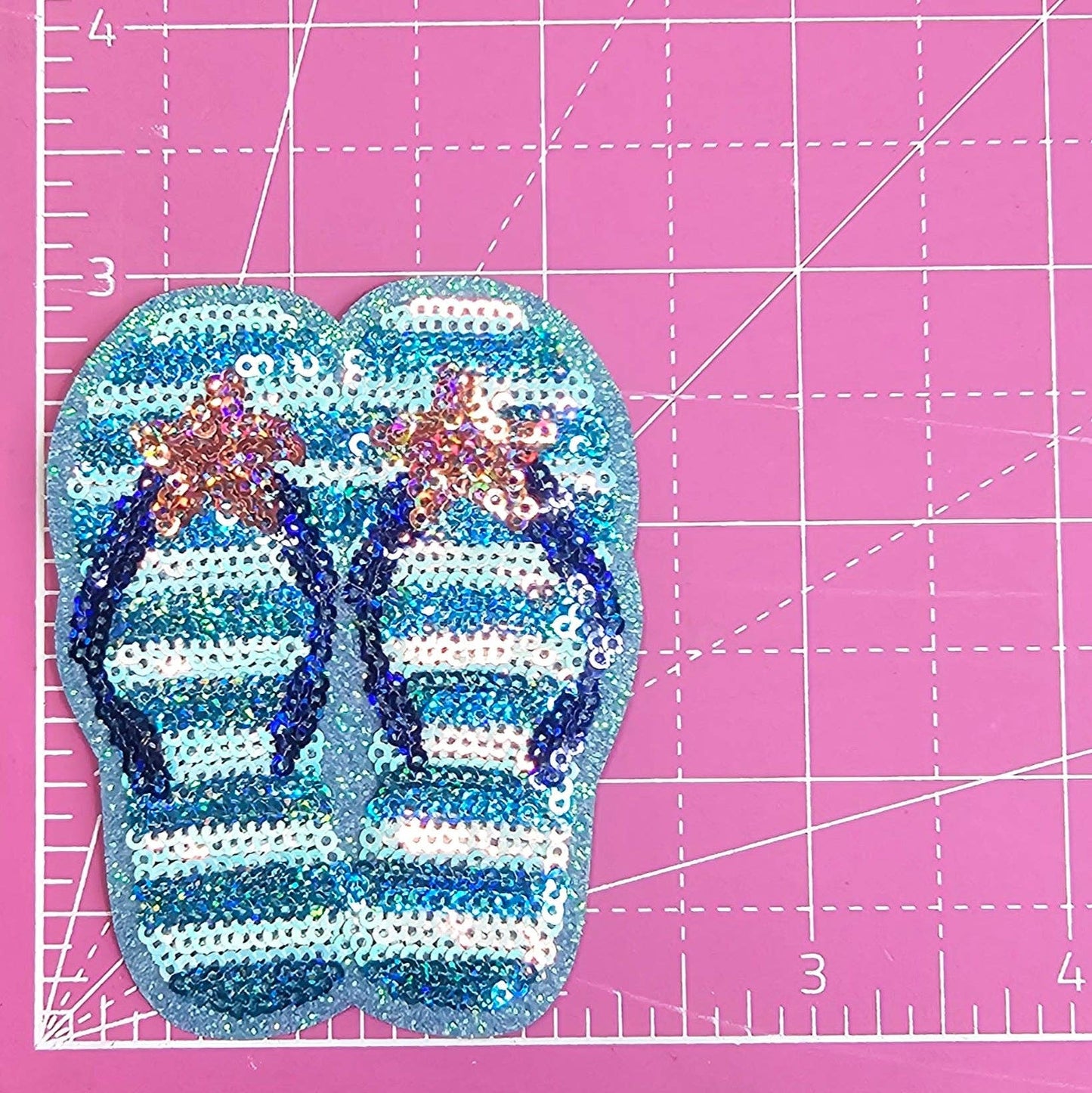 Glitter Flip Flop Sequin Patch