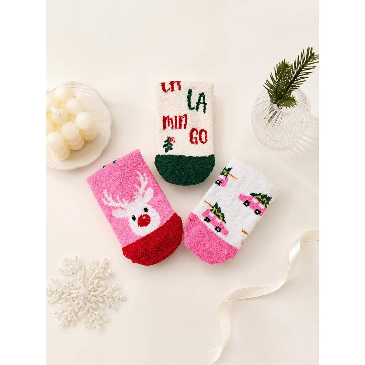Christmas Fuzzy Sock