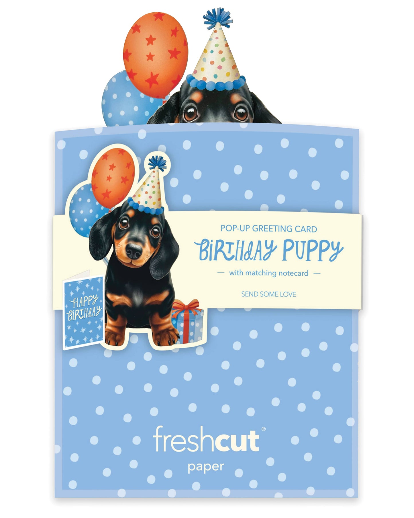 Mini Birthday Puppy Pop-Up Greeting Card