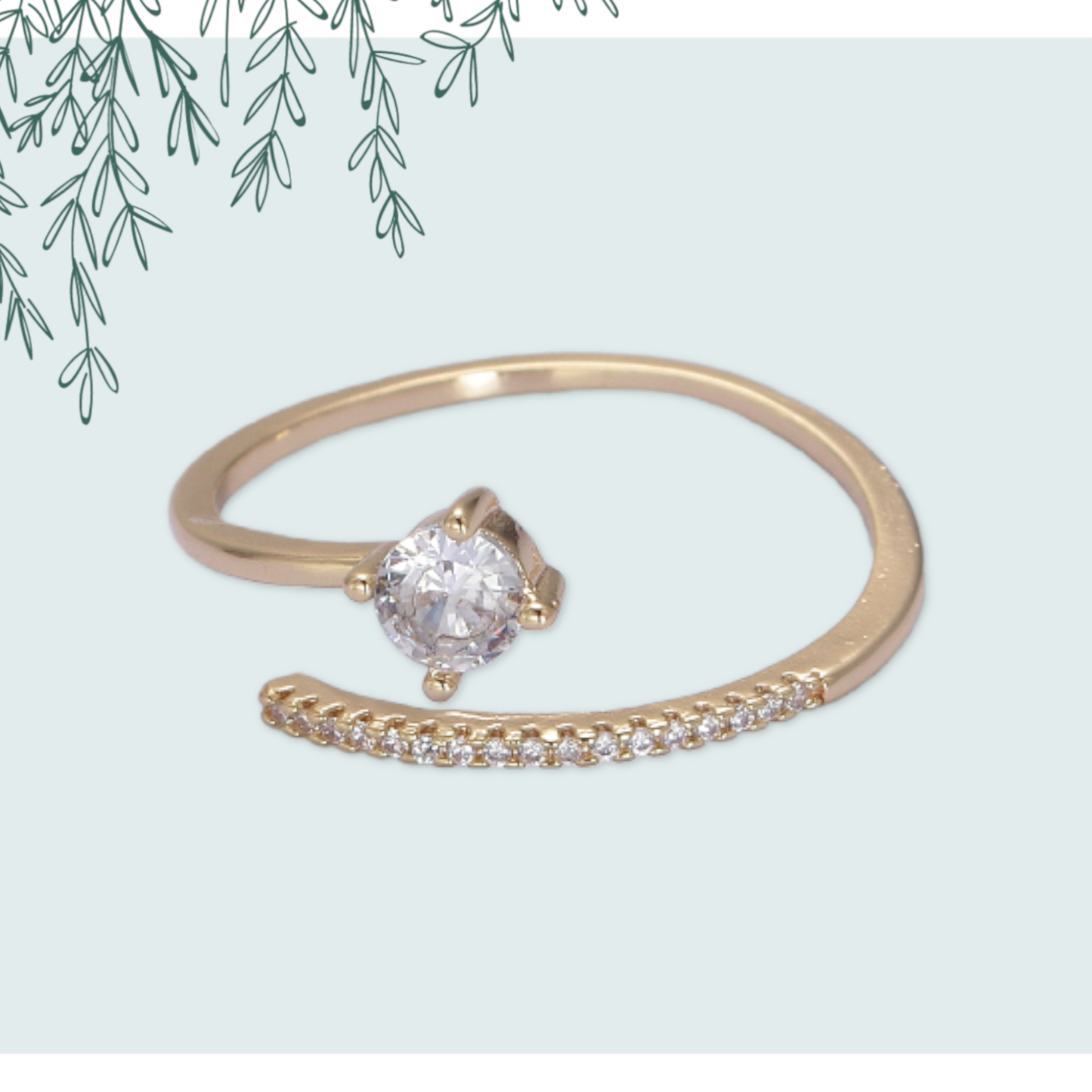 Micro Pave Minimalist Ring