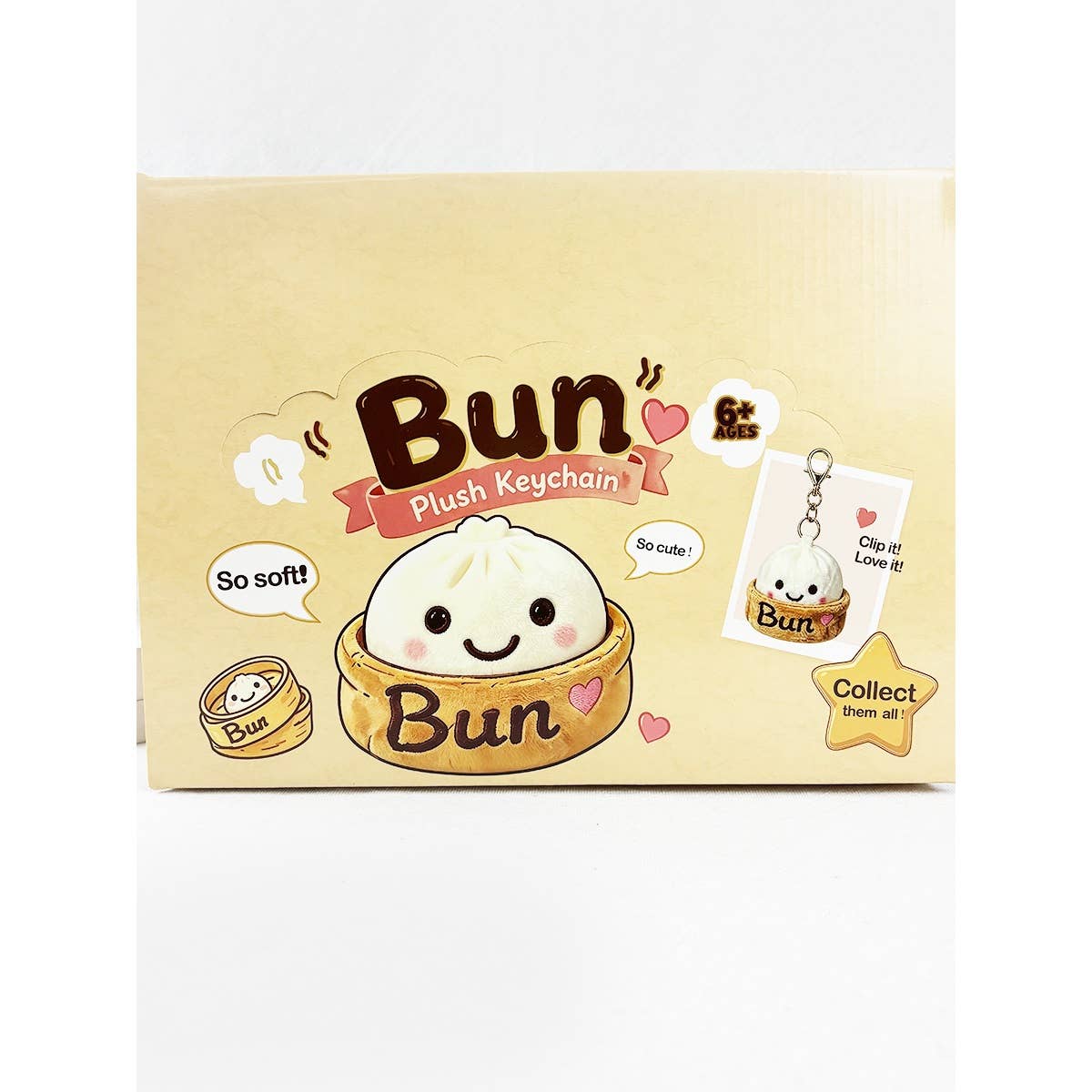 Viral Bao Bun with Steamer Plush Keychain