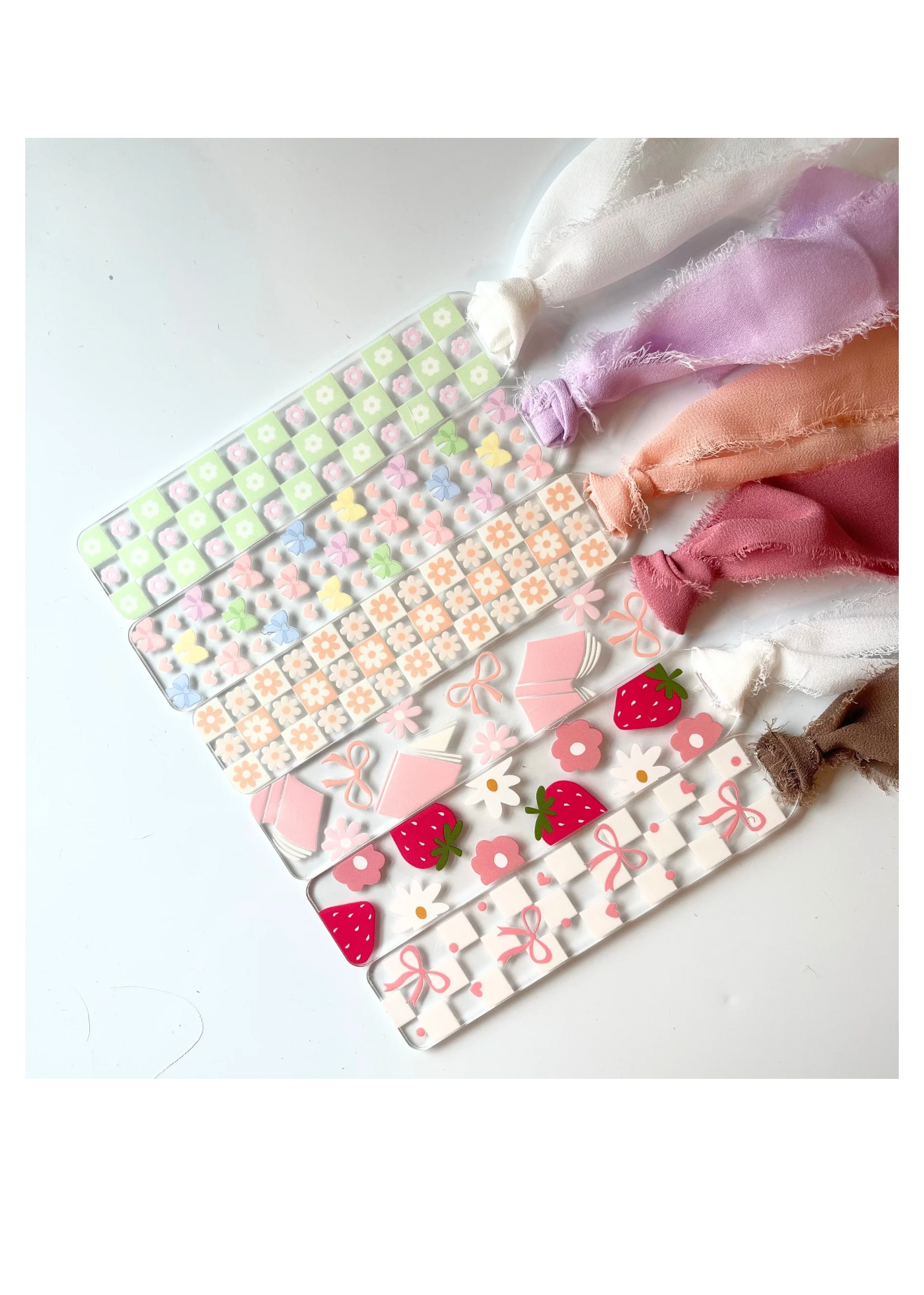 Acrylic bookmark with ribbon-summer collection