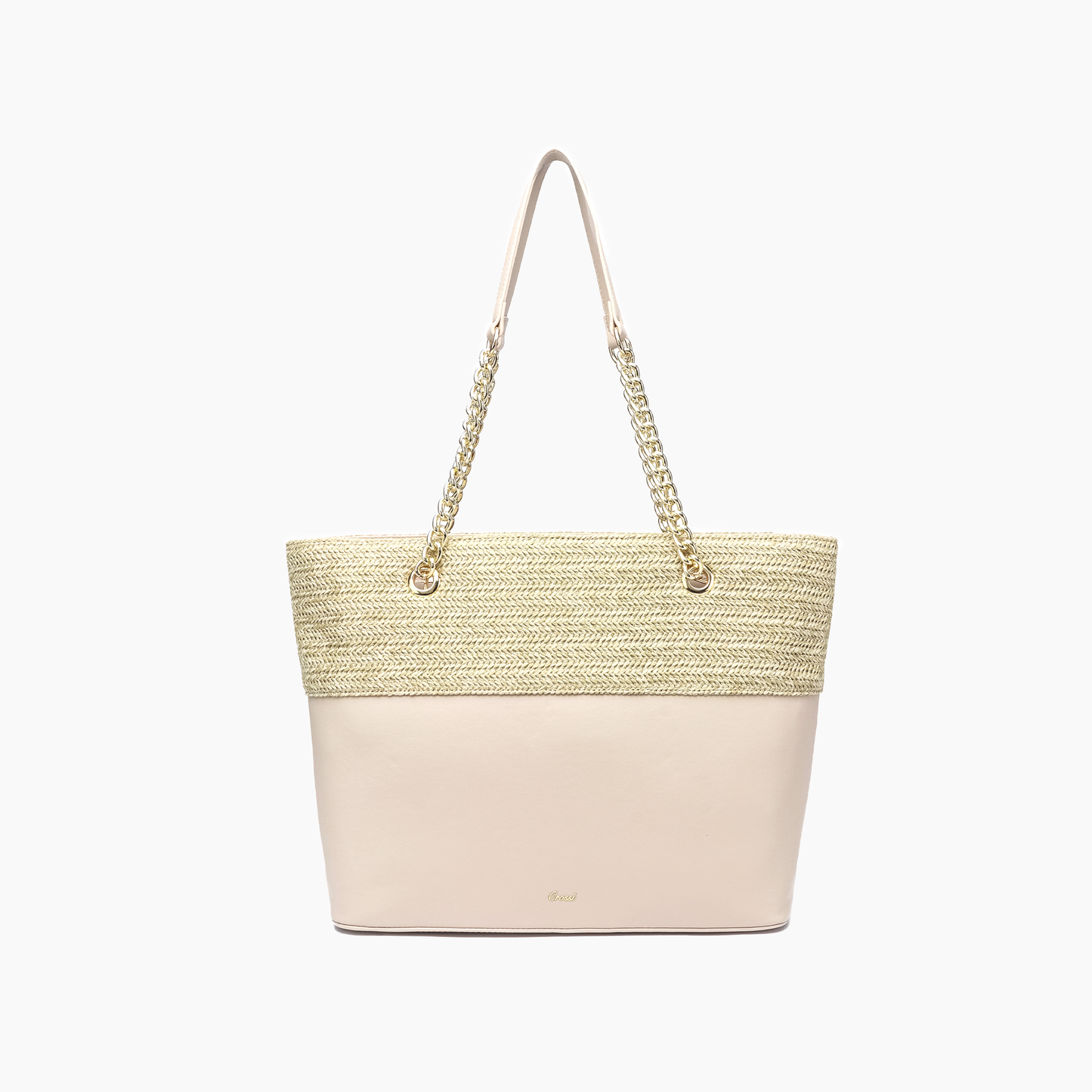 Daisy Fall Bowtie Dual Straw Tote Bag