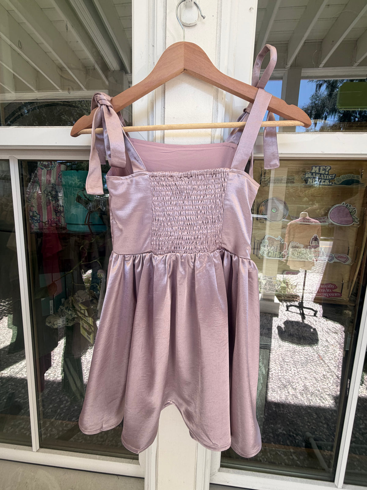 Lavender Satin Princess Dress
