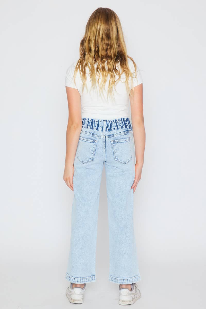 Lt Stone high rise wide leg