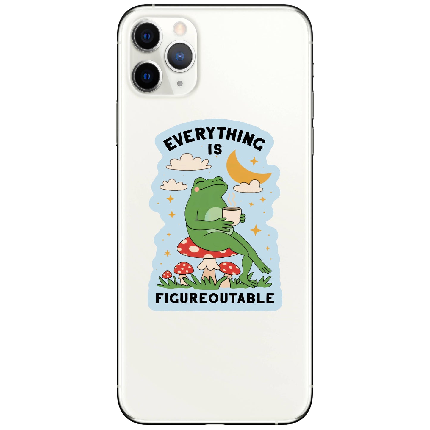 Positive Motivational Frog High Quality Vinyl Sticker