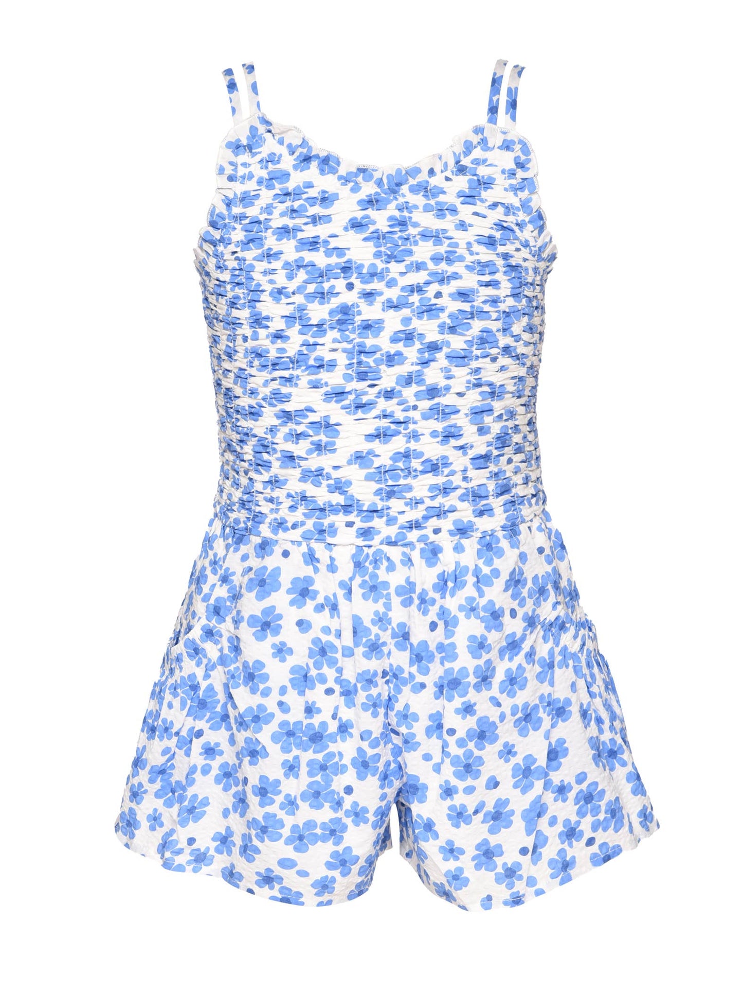 PRINTED ROMPER
AND BACK ZIPPER