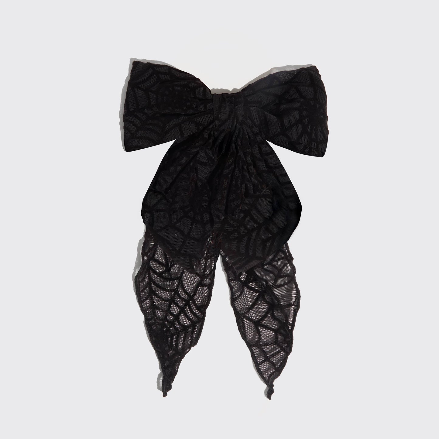 Oversized Bow Hair Clip - Spiderweb