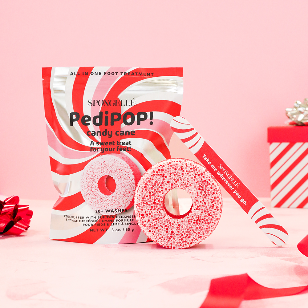 Candy Cane Holiday PediPOP Pedi Buffer & Nail File Christmas