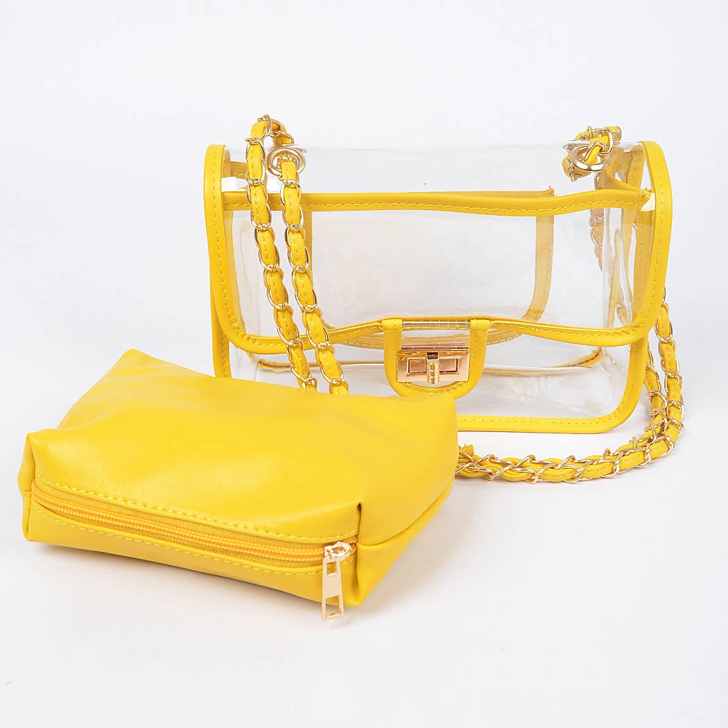 Transparent Crossbody Bag W/pouch