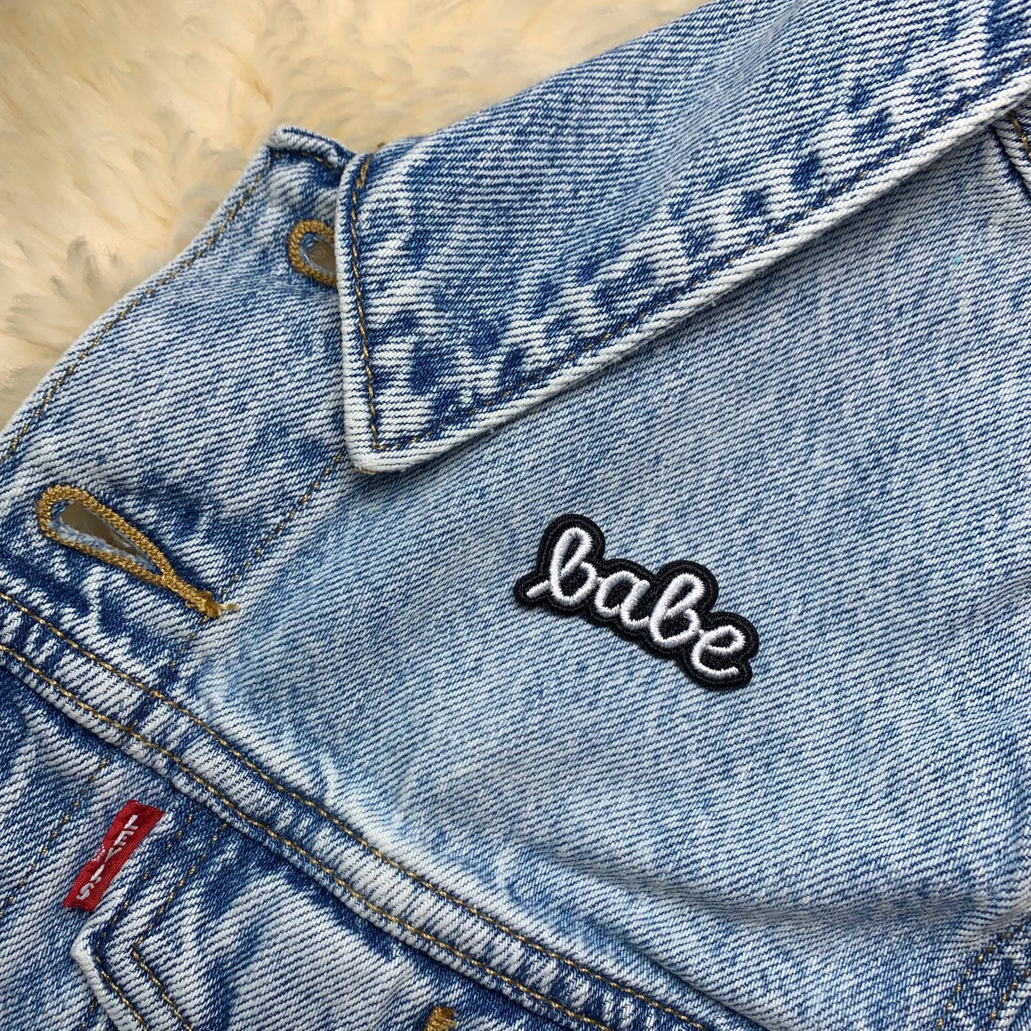 "Babe" B&W Quote Patch