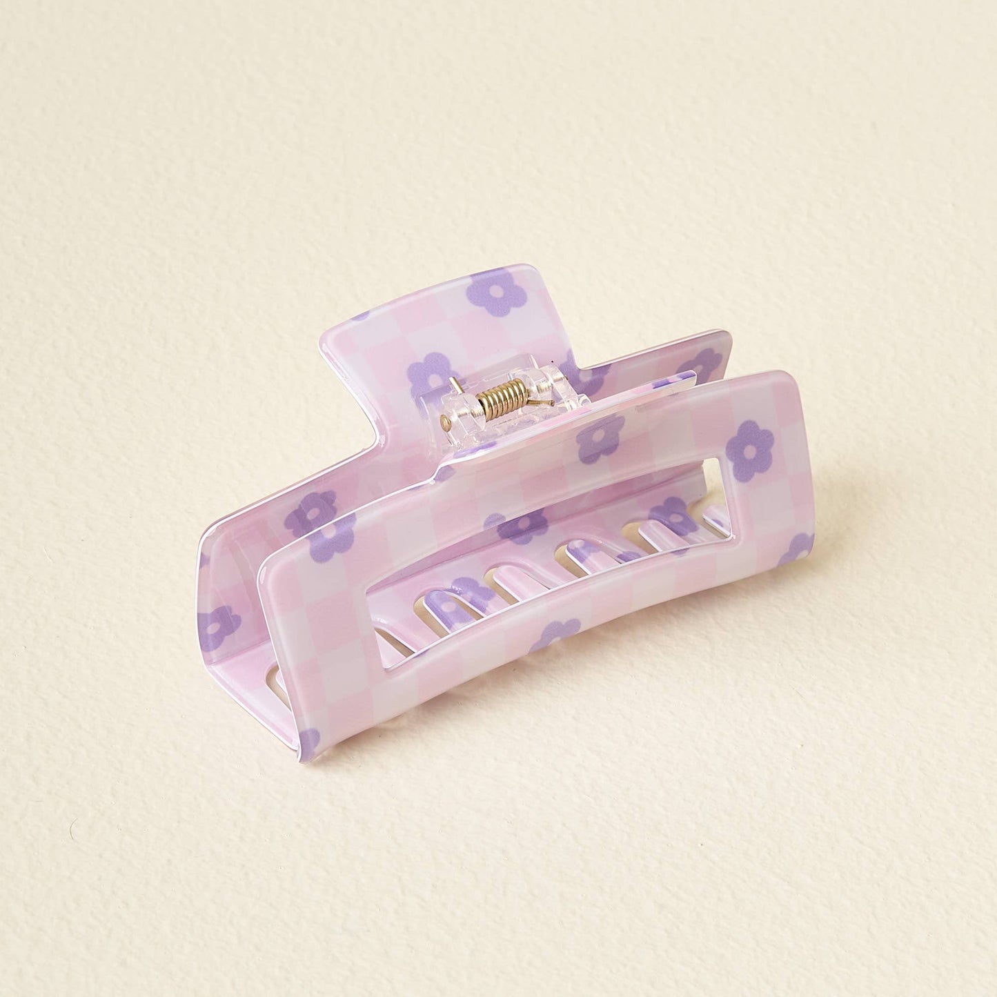 Claw Clip-Check Purple
