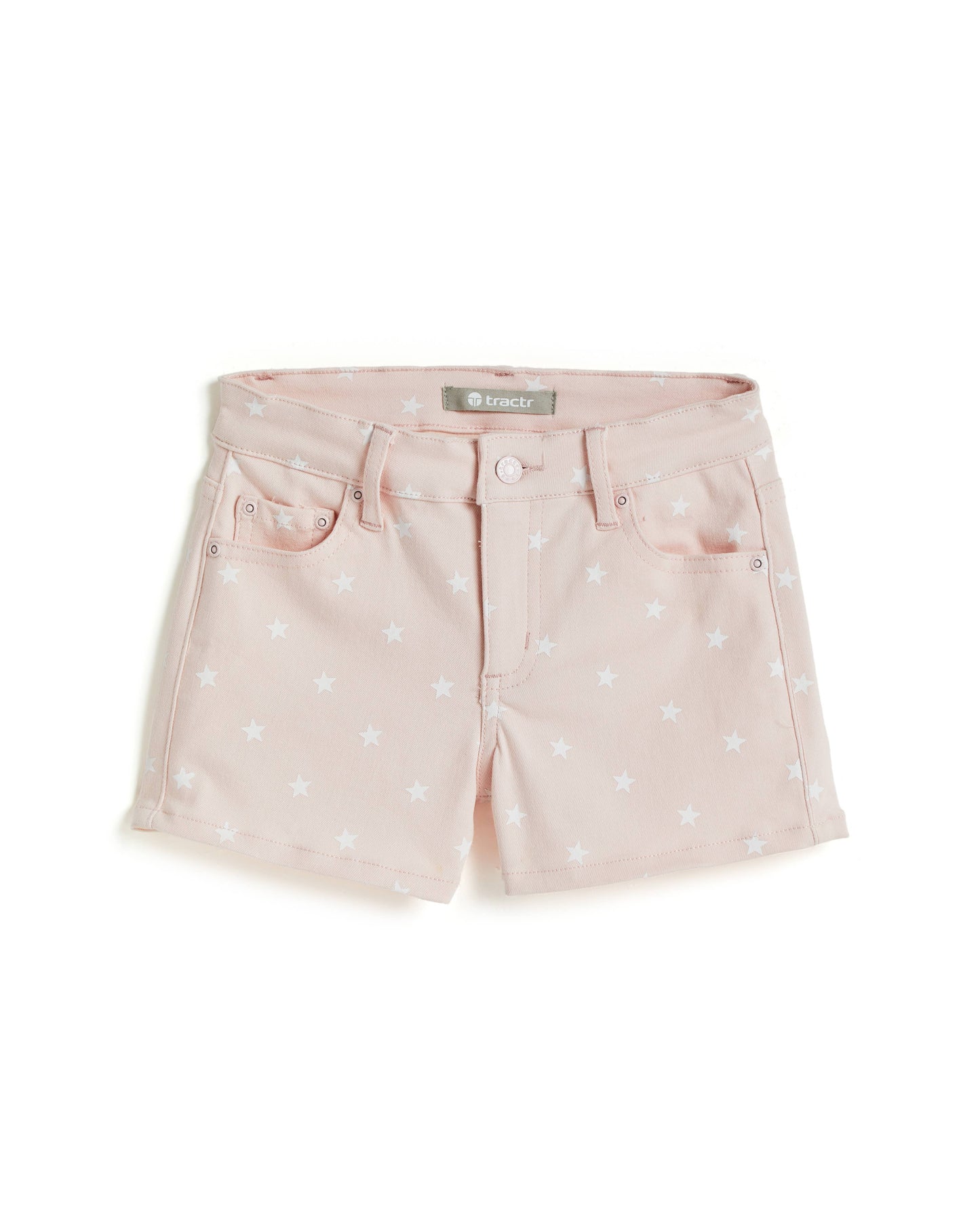 STAR PRINT COLOR SHORT W/ FRAY HEM