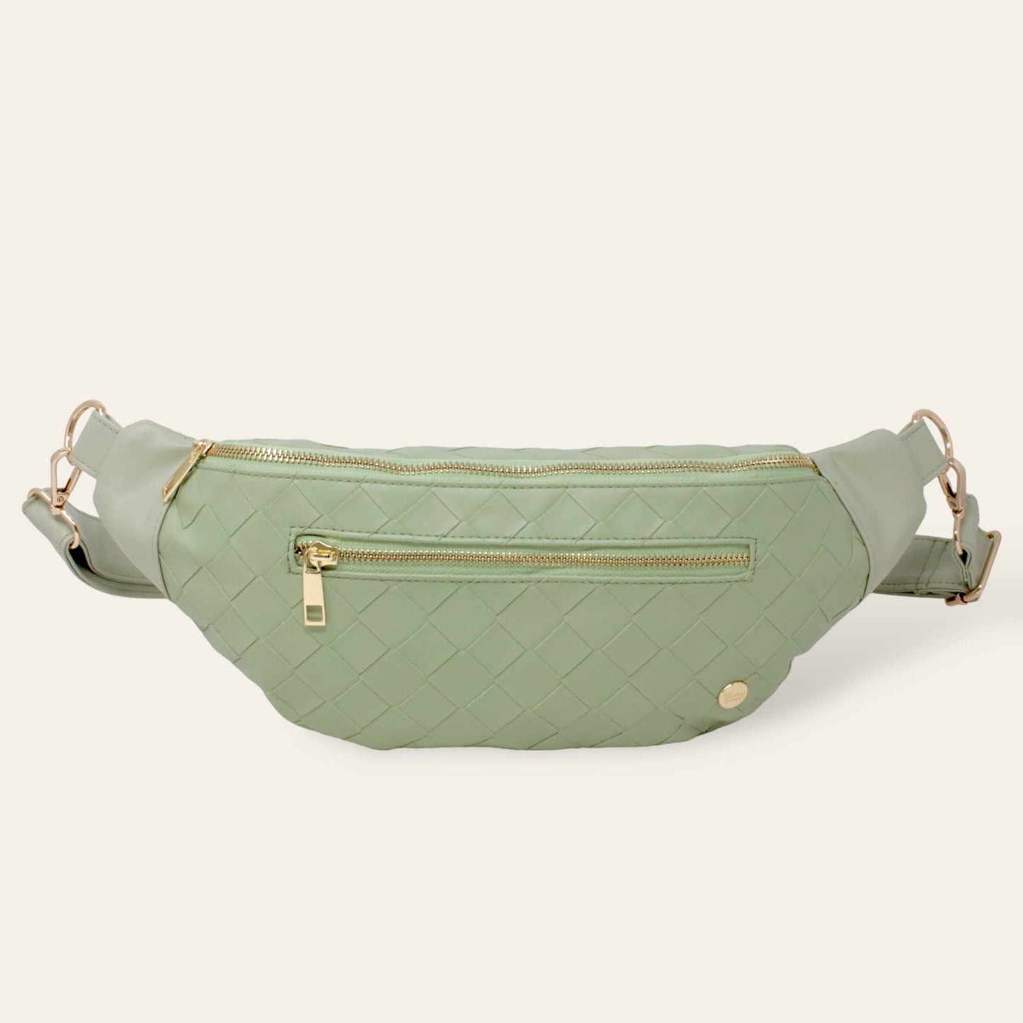 Trendy Luxe Belt Bag - Woven Sage