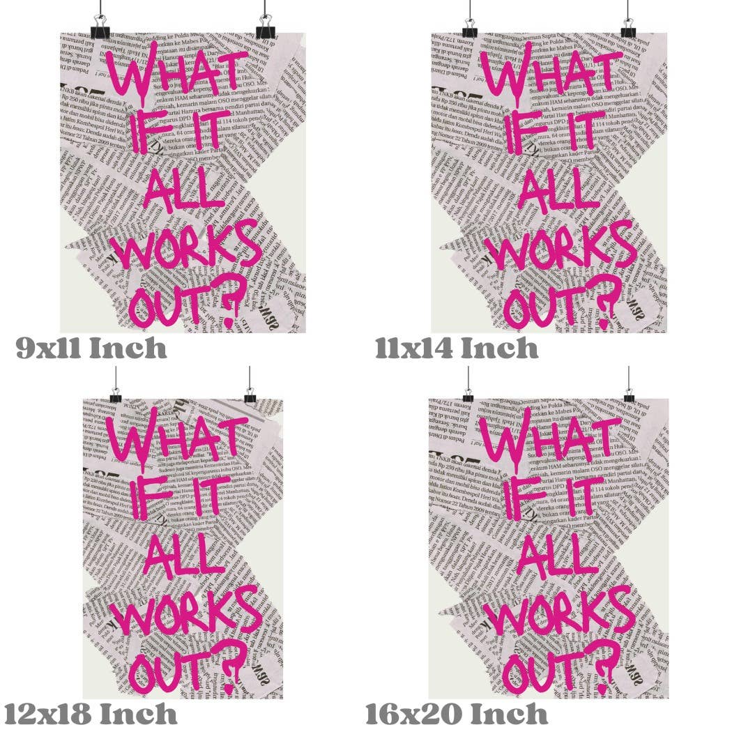 What If It All Works Out Trendy Retro Newspaper Print