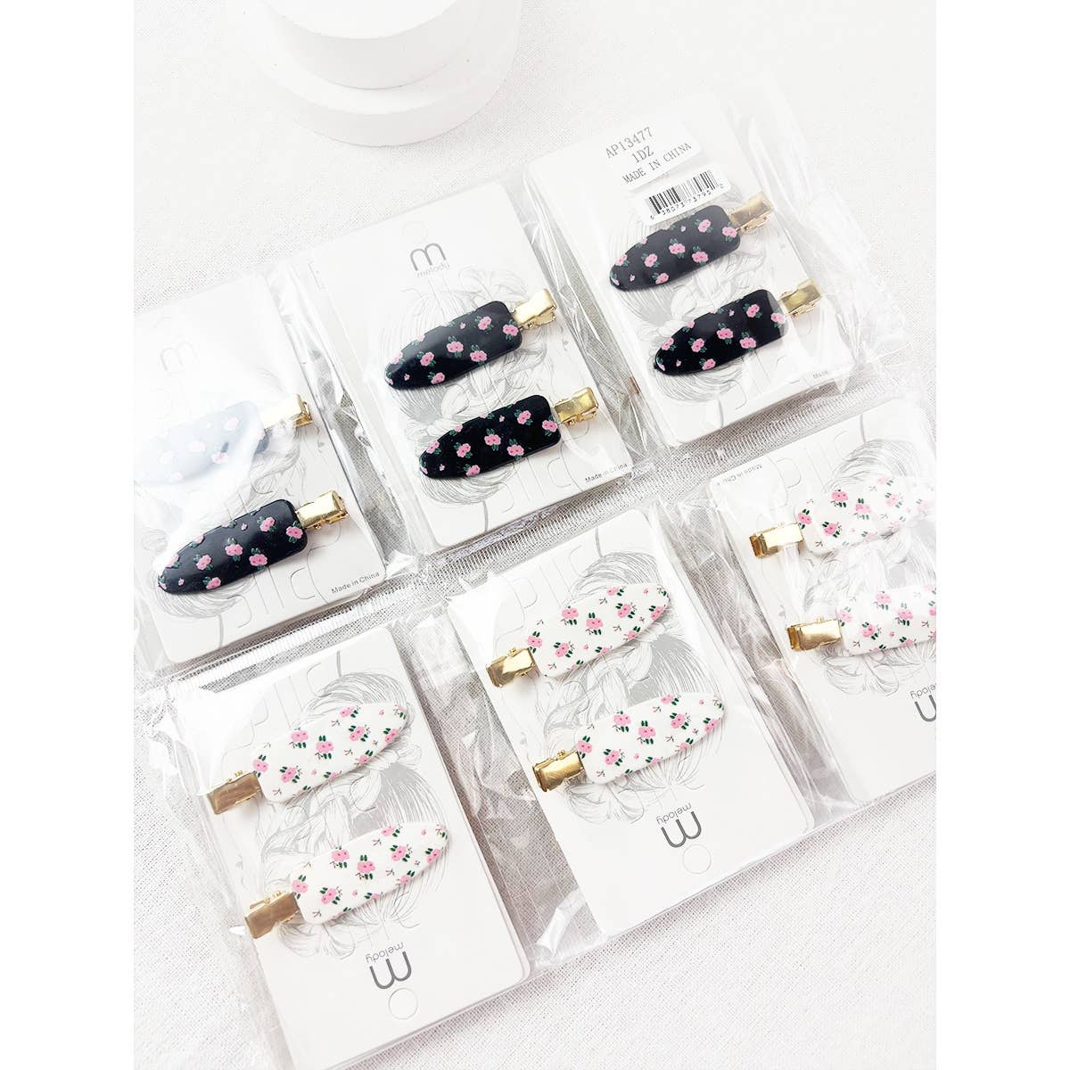 Romantic Flower Duck Bill Clips