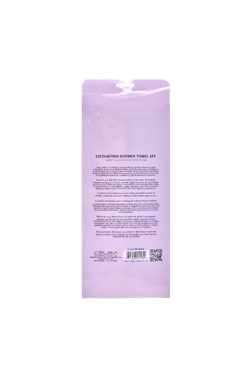 Exfoliating 2pcs Shower Towel Set
