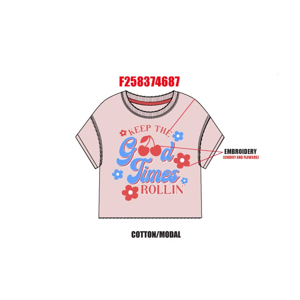 Keep the good times rollin' t-shirt-TWEEN GIRLS