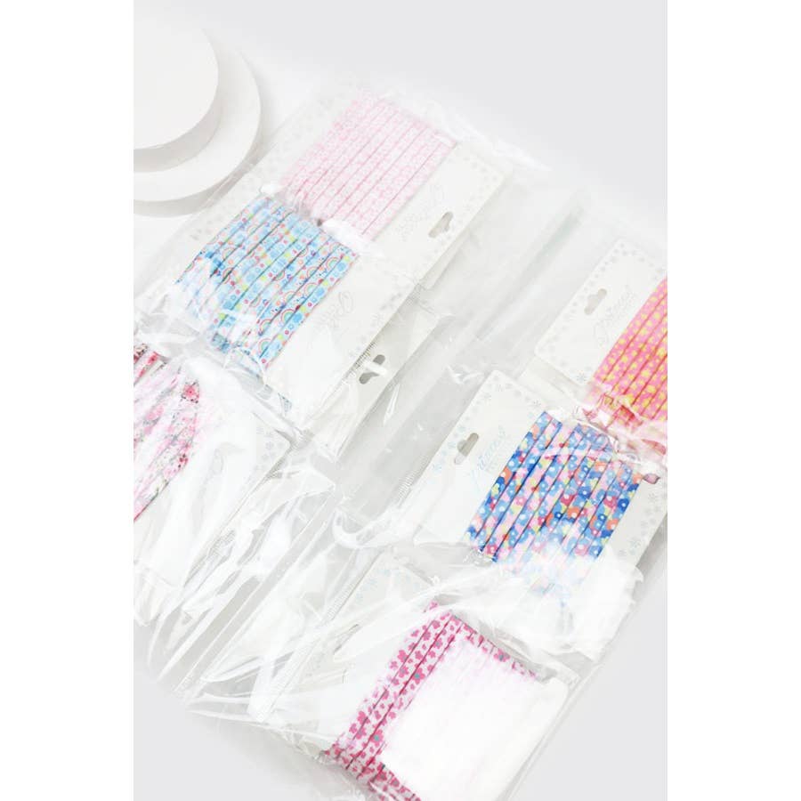 Flower Printed Seamless Nylon Elastic Hair Ties