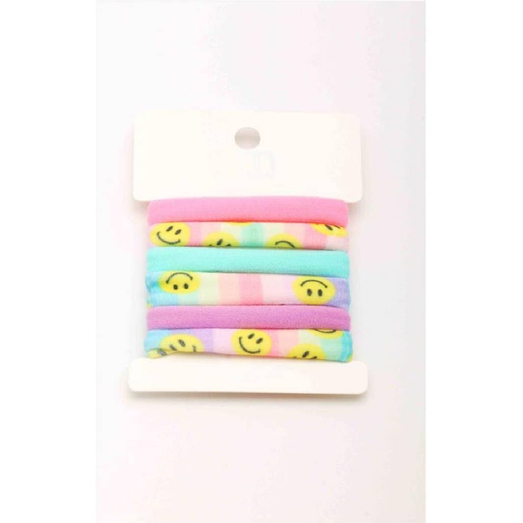 Smiley Face Hair Tie Set