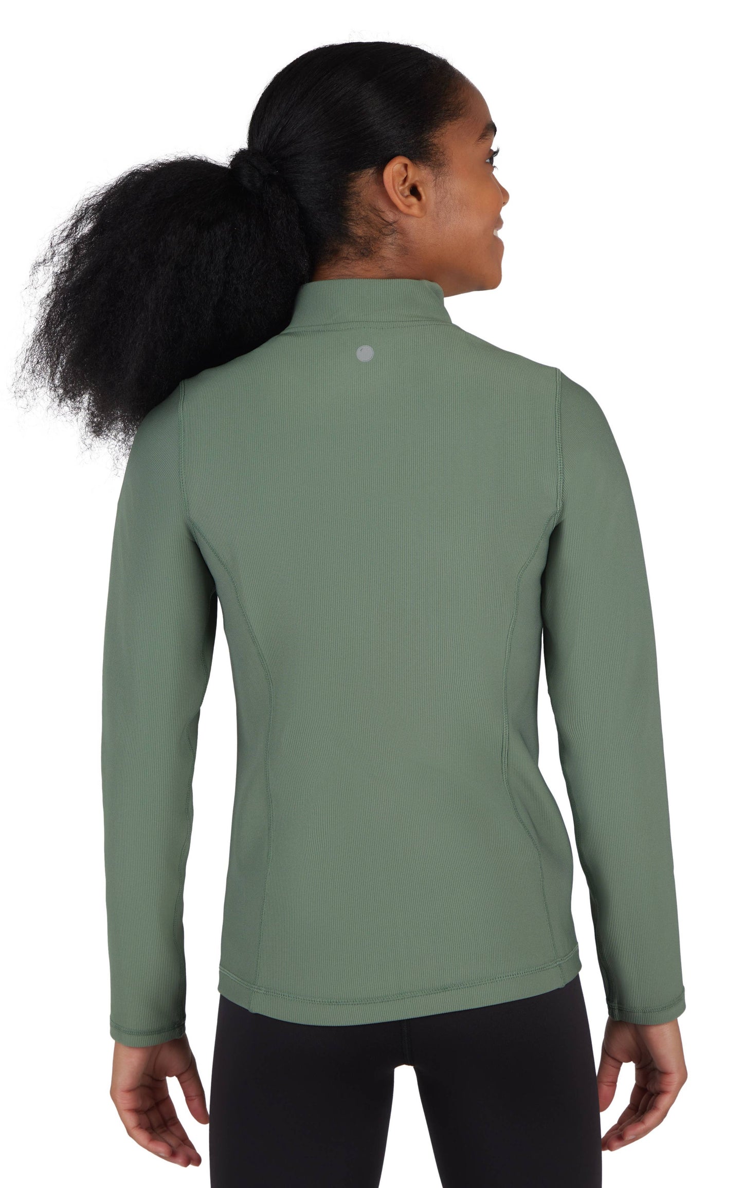 Girls Rib Zipper Everyday Jacket Front Pockets