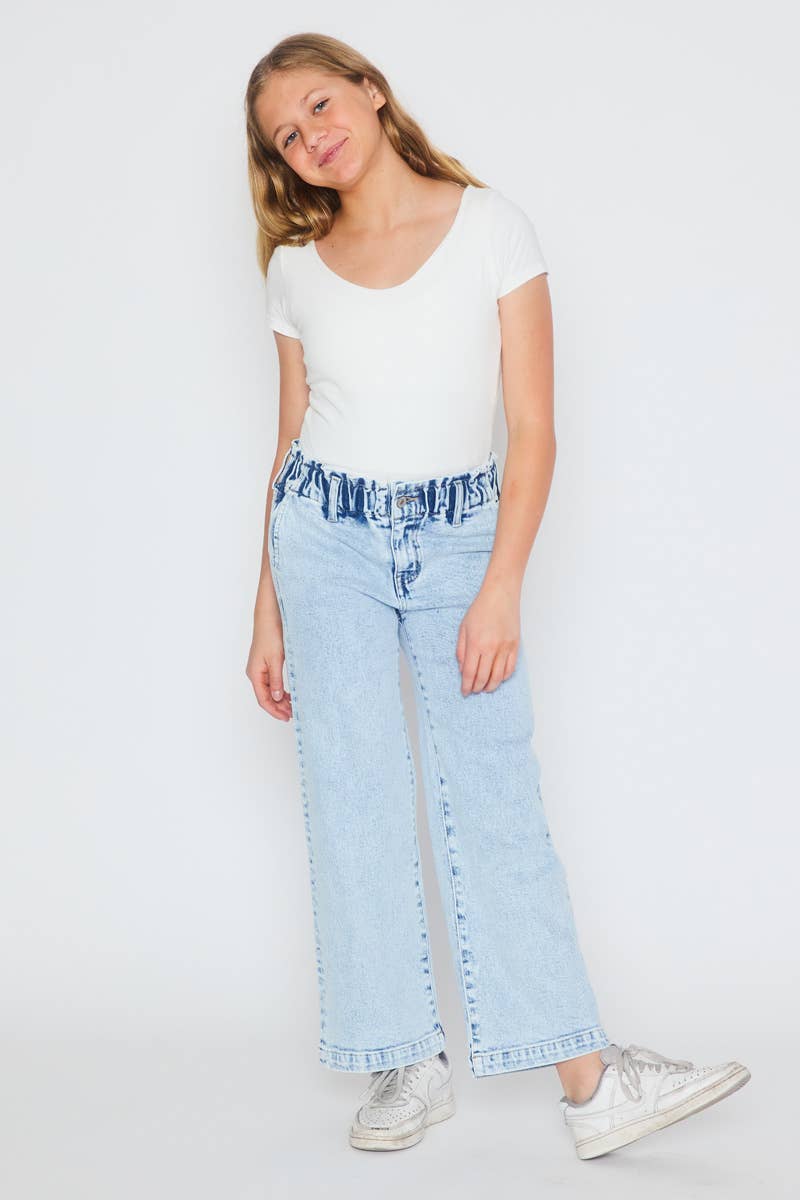 Lt Stone high rise wide leg