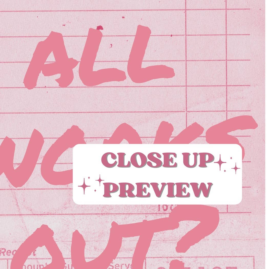 What If It All Works Out Pastel Pink Guest Check Wall Art