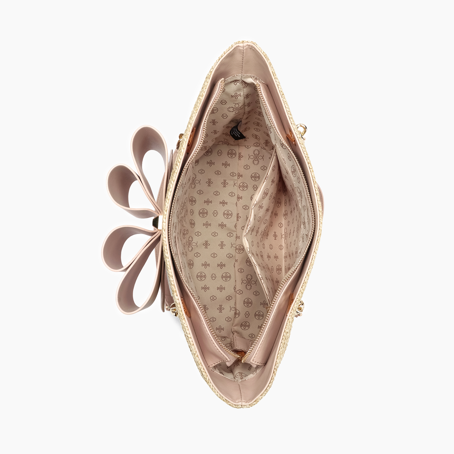 Daisy Fall Bowtie Dual Straw Tote Bag