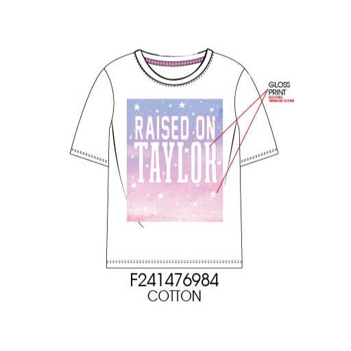 'Raised on Taylor' graphic t-shirt