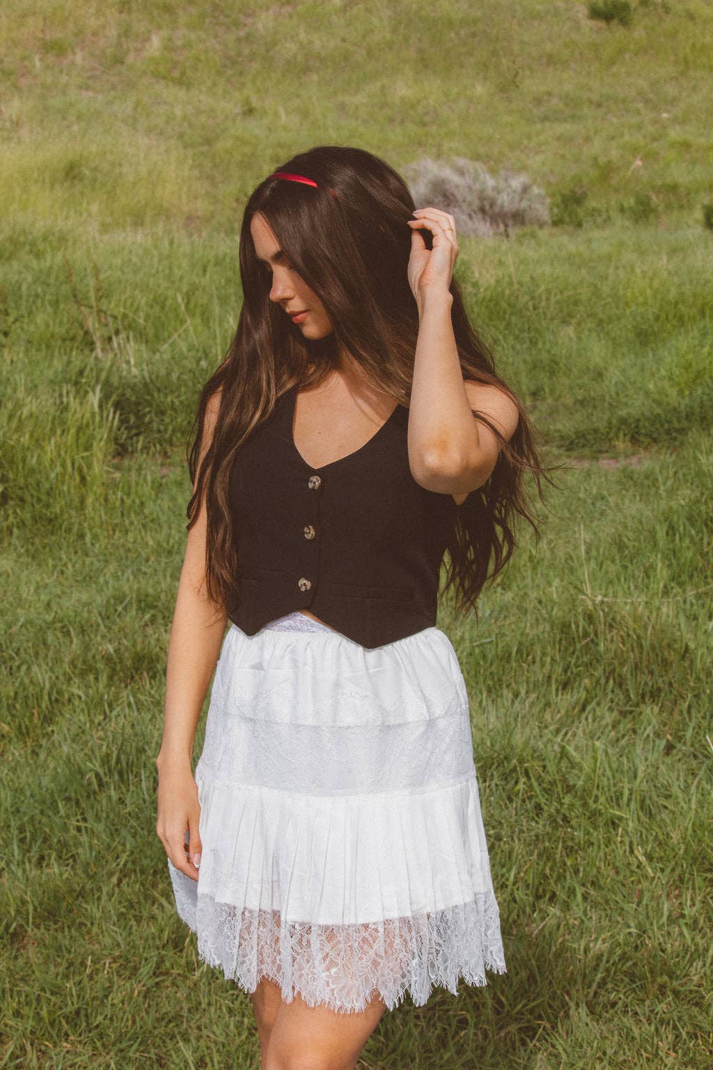 Ruby Red Silky Headband