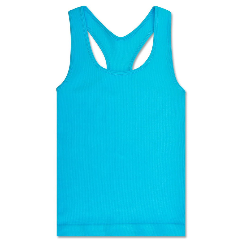 Turquoise Ribbed Racerback Tank
