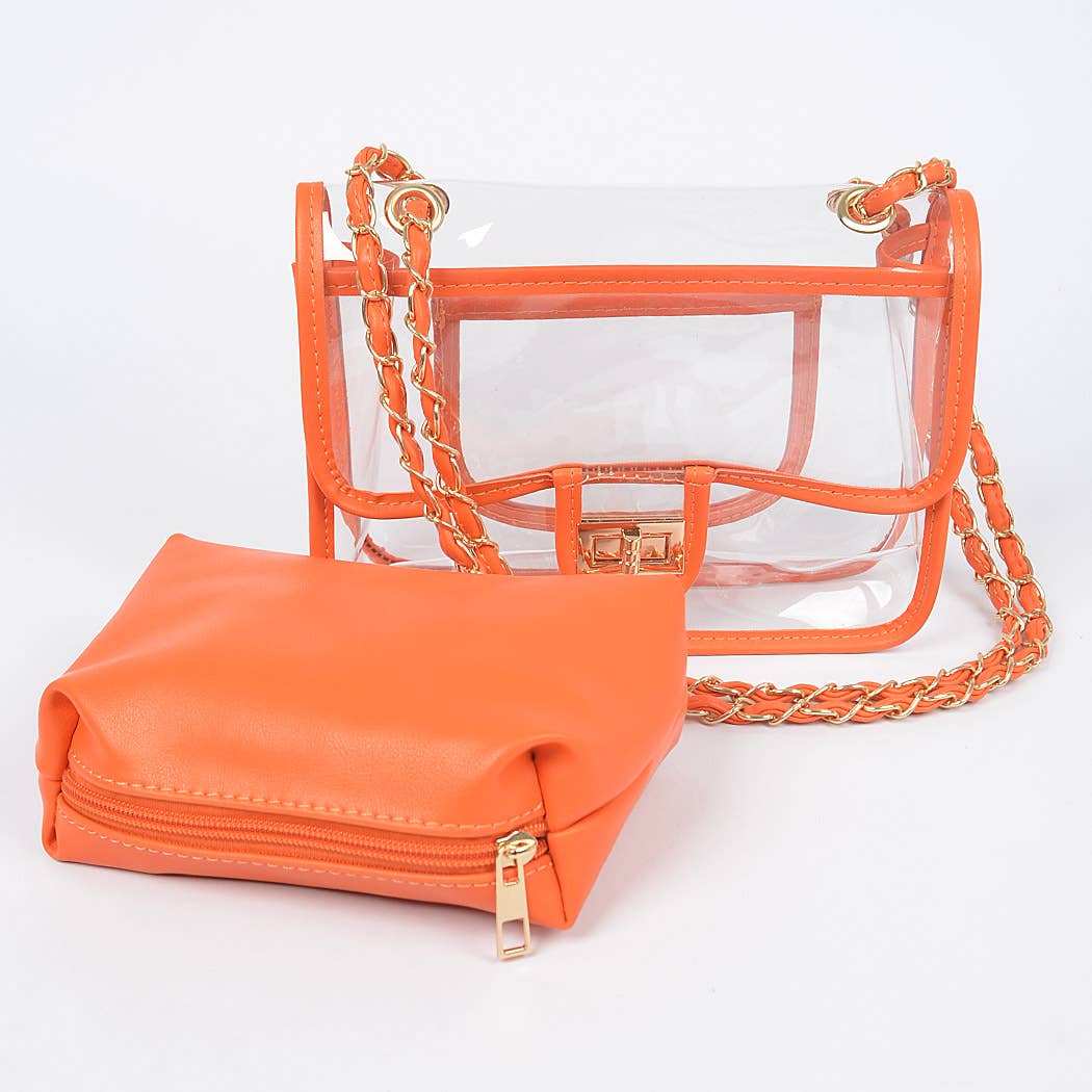 Transparent Crossbody Bag W/pouch