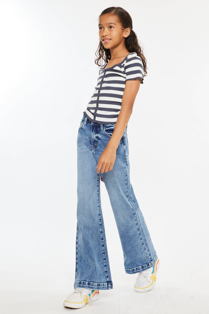 Med Wash High Rise Wide Leg
