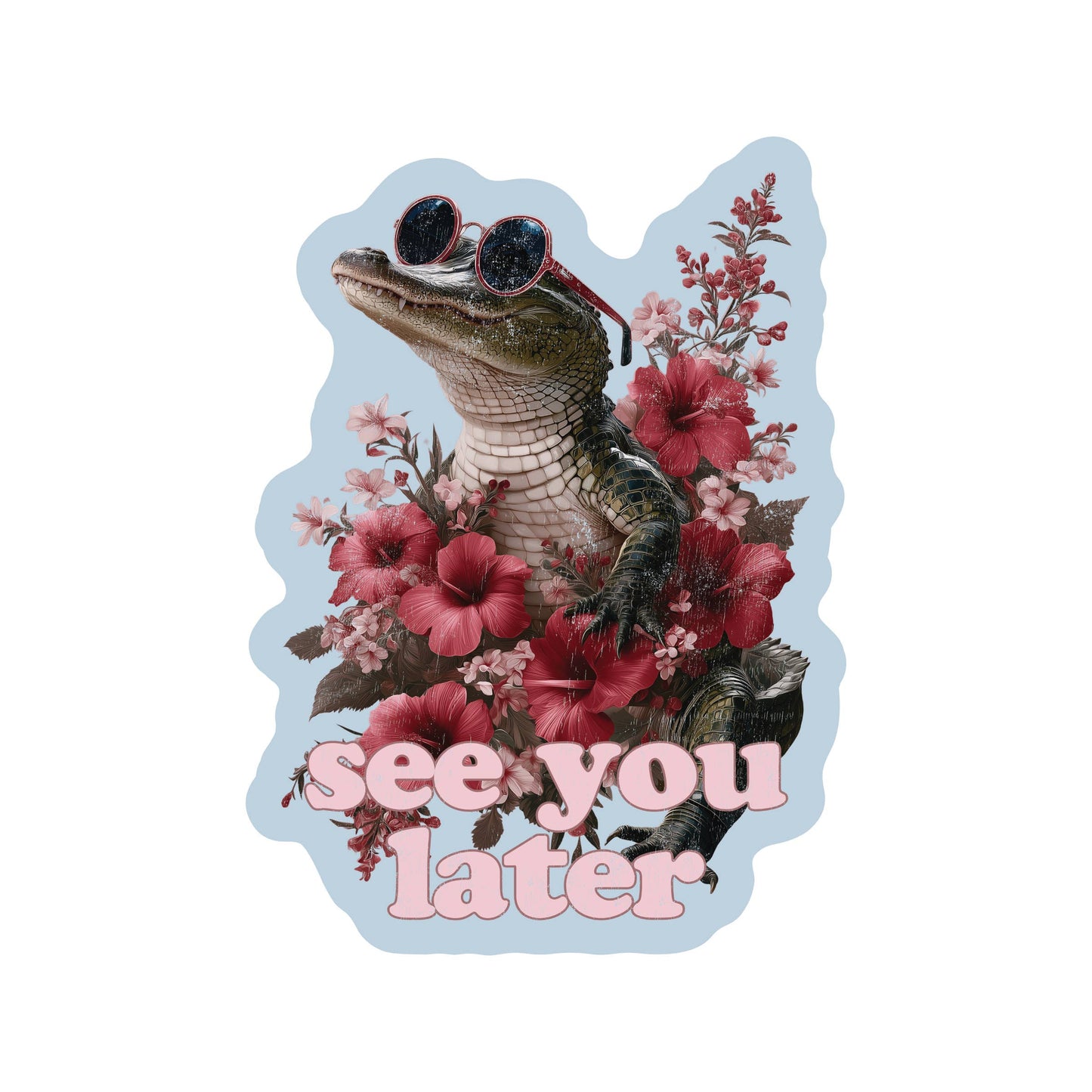 Funny Gator Flower Sarcastic High Quality Vinyl Sticker