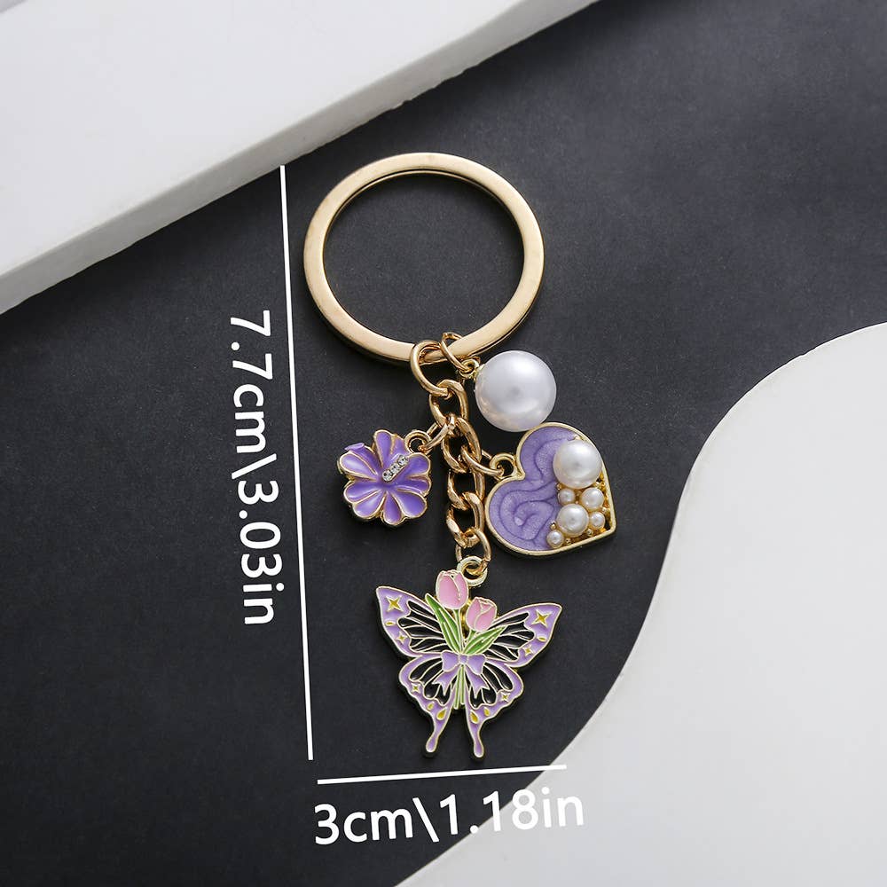 Butterfly Tulip Keychain