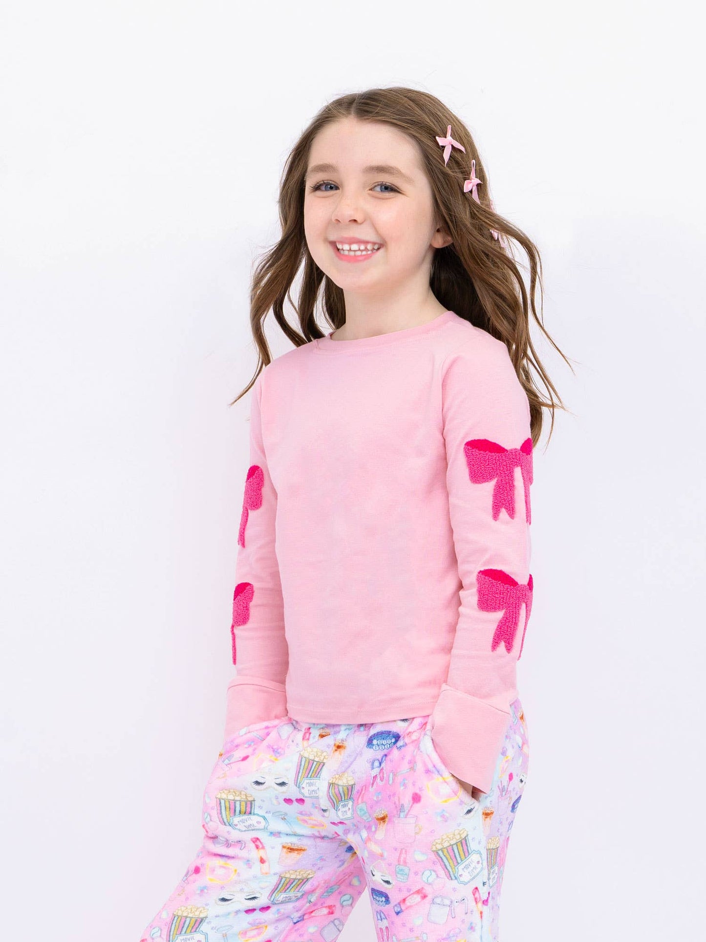 Girls Bows Long Sleeve Tee