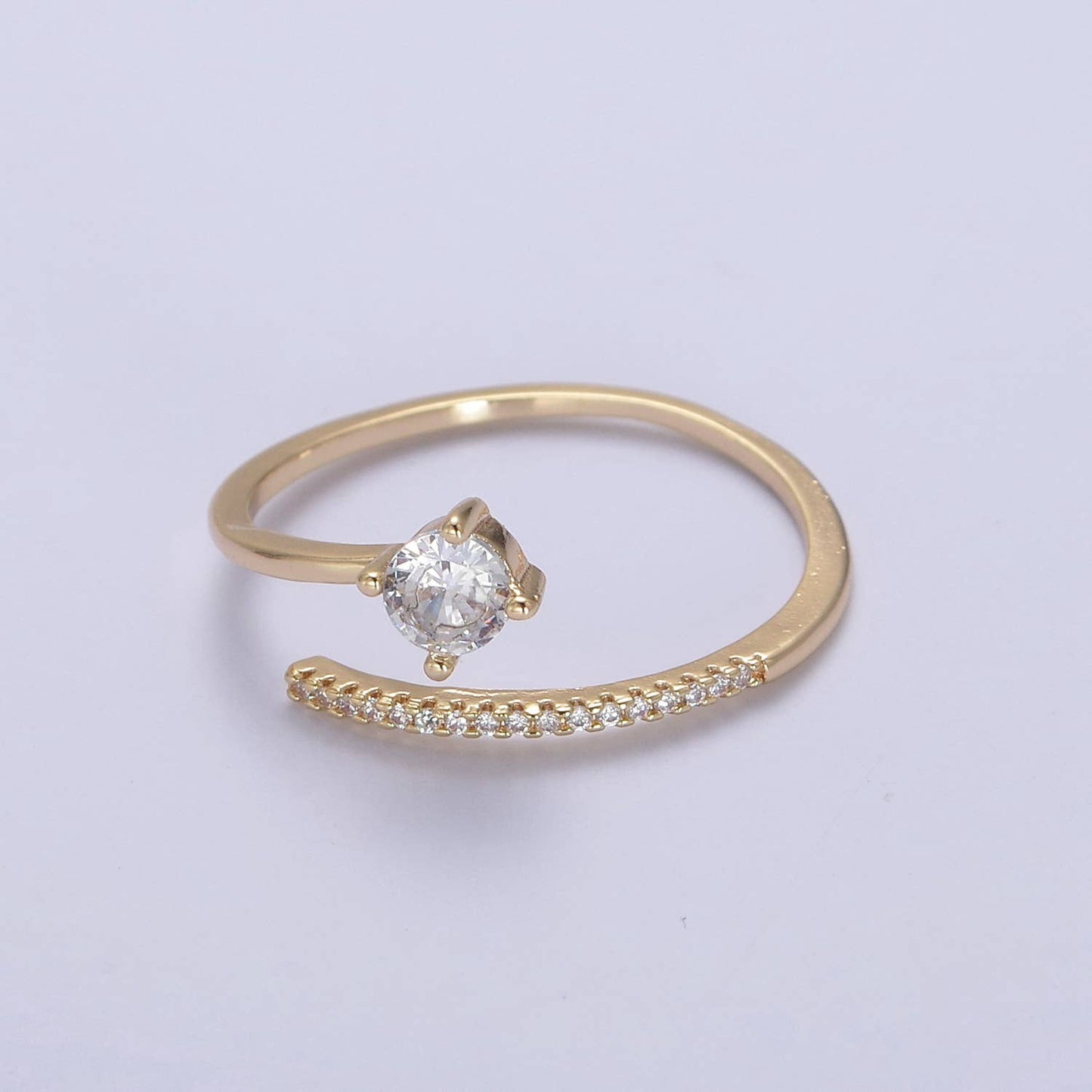 Micro Pave Minimalist Ring