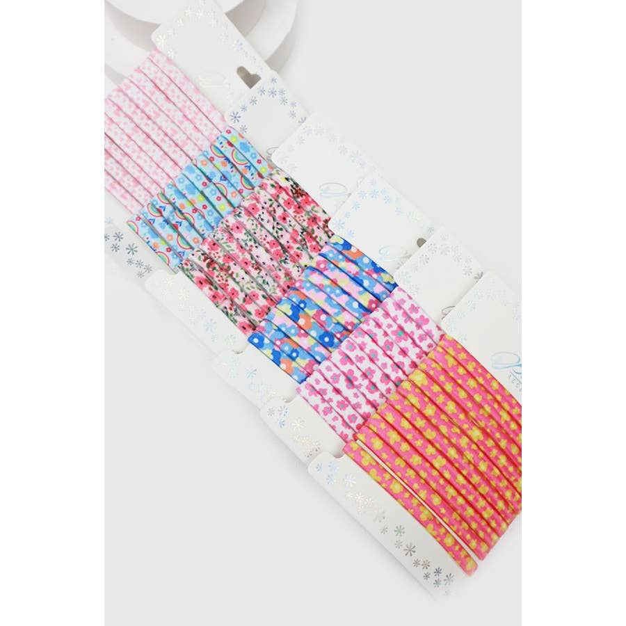Flower Printed Seamless Nylon Elastic Hair Ties