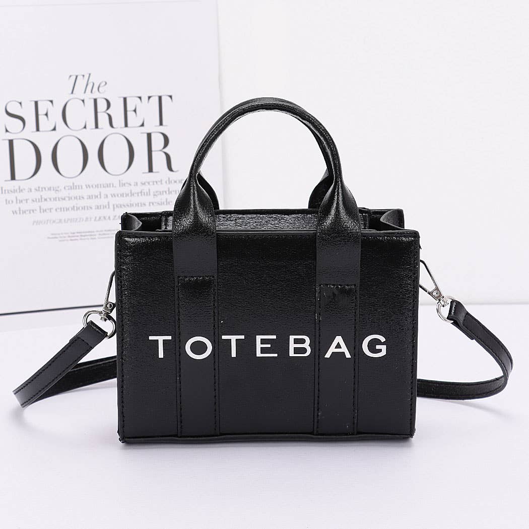 Metallic Faux Leather Tote Bag