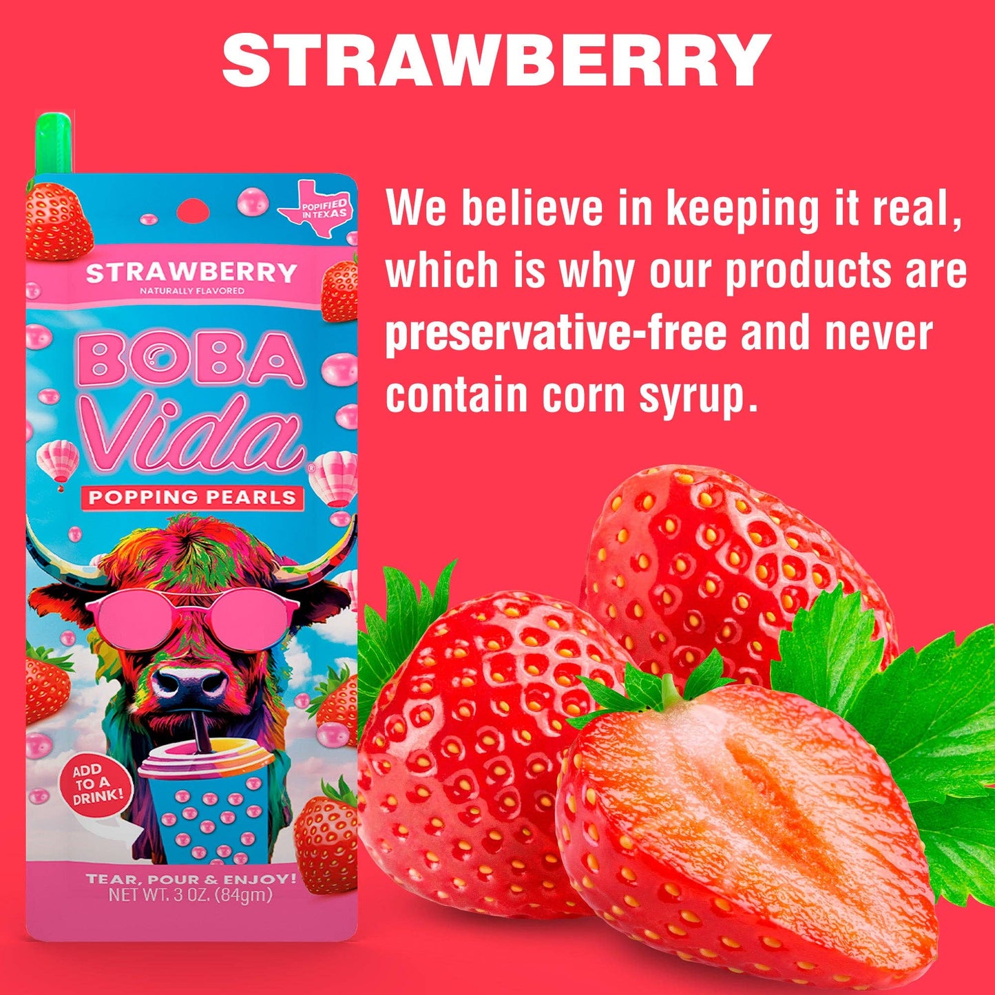 Strawberry Popping Boba