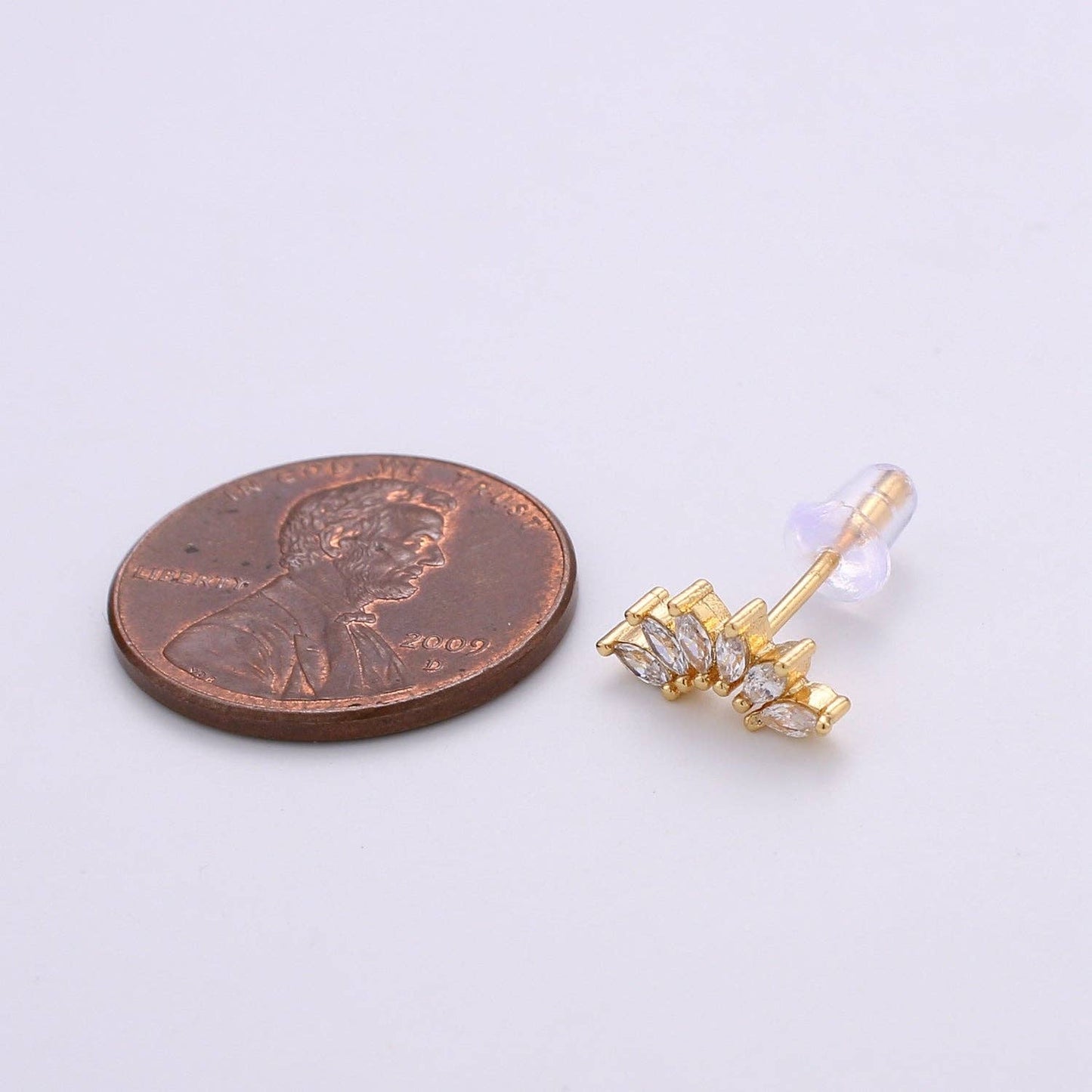 Gold Cluster Stud Earrings