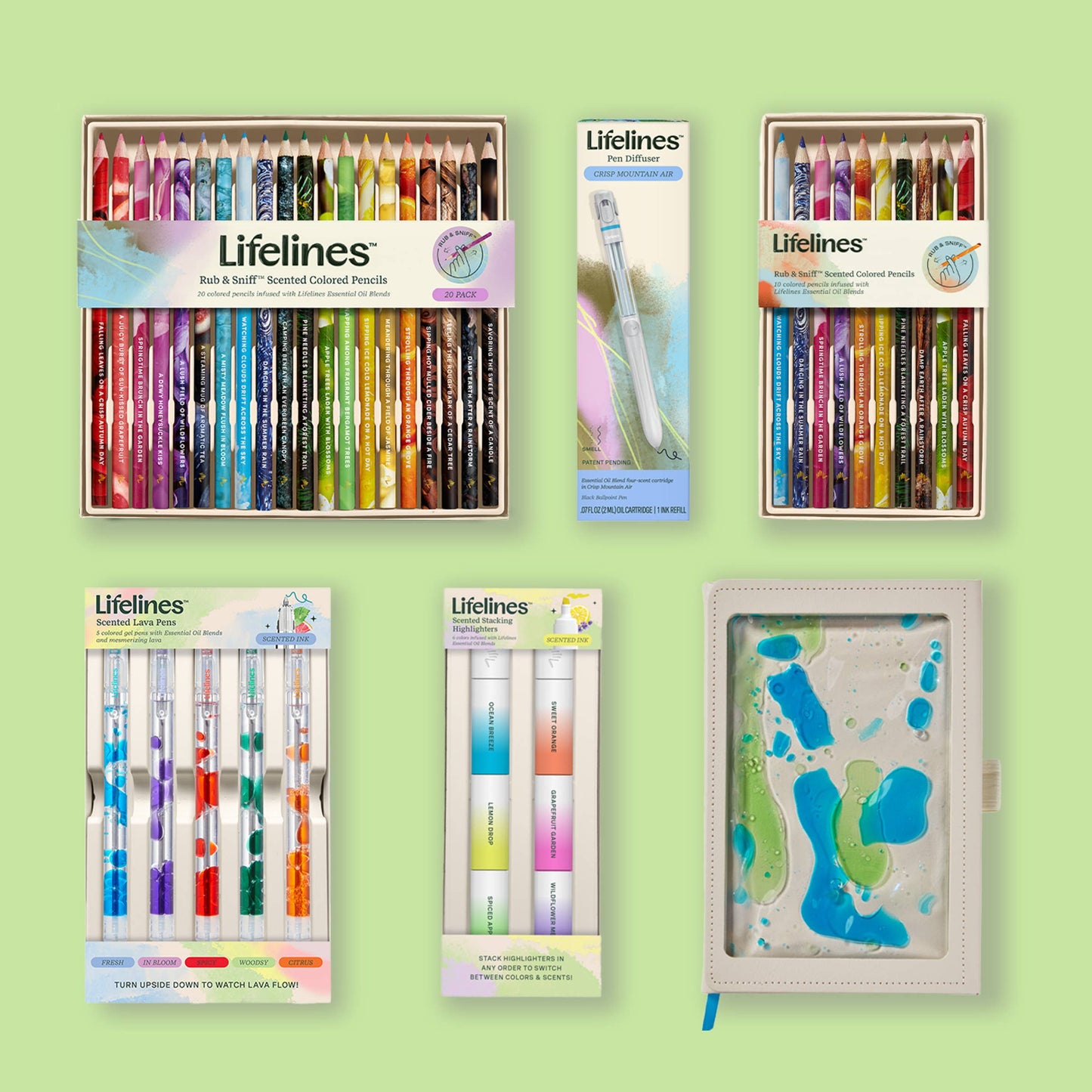 Scented Lava Pens 2 Pk Pink/ Purple